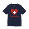 Nursie Heart Jersey Short Sleeve Tee