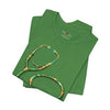 Stethoscope Graphic Tee — Green Gold Medical Nurse Doctor Shirt