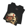 Nurse Skull Floral Tee
