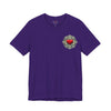 Heart Mandala T-Shirt — Decorative Red Heart on Floral Mandala Crew Tee