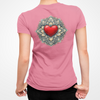 Heart Mandala T-Shirt — Decorative Red Heart on Floral Mandala Crew Tee