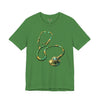 Stethoscope Graphic Tee — Green Gold Medical Nurse Doctor Shirt