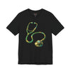 Stethoscope Graphic Tee — Green Gold Medical Nurse Doctor Shirt