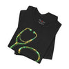 Stethoscope Graphic Tee — Green Gold Medical Nurse Doctor Shirt