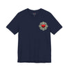 Heart Mandala T-Shirt — Decorative Red Heart on Floral Mandala Crew Tee
